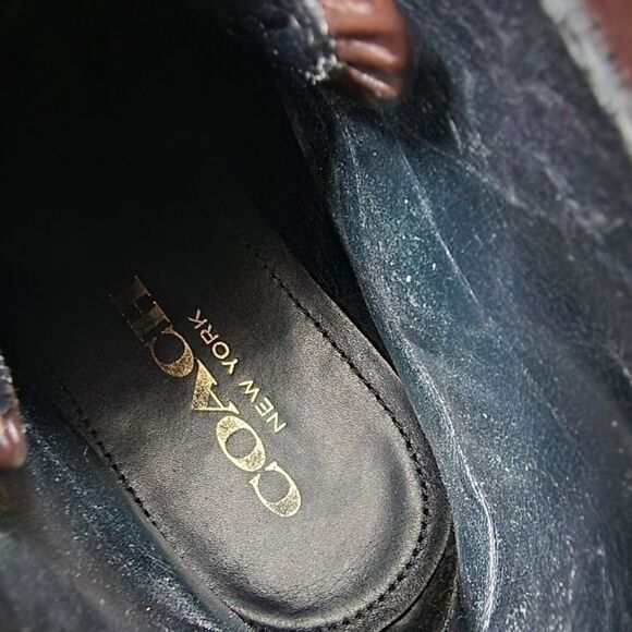 Coach Bryant Wingtip Boots Wingboots Brown 9 - Picture 7 of 8